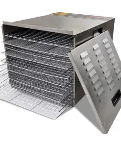 vidaXL Food Dehydrator with 10 Trays Stainless Steel