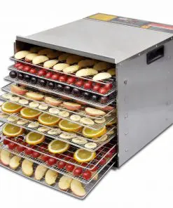 vidaXL Food Dehydrator with 10 Trays Stainless Steel