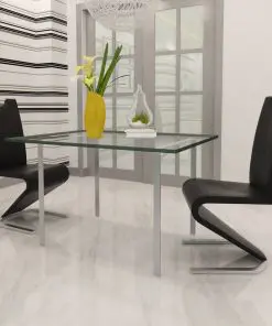 vidaXL Dining Chairs 2 pcs Black Faux Leather