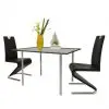 vidaXL Dining Chairs 2 pcs Black Faux Leather vidaXL Dining Chairs 2 pcs Black Faux Leather
