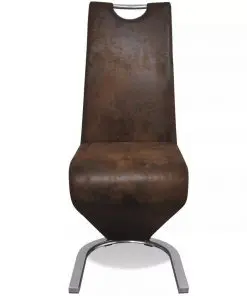 vidaXL Dining Chairs 2 pcs Brown Faux Leather