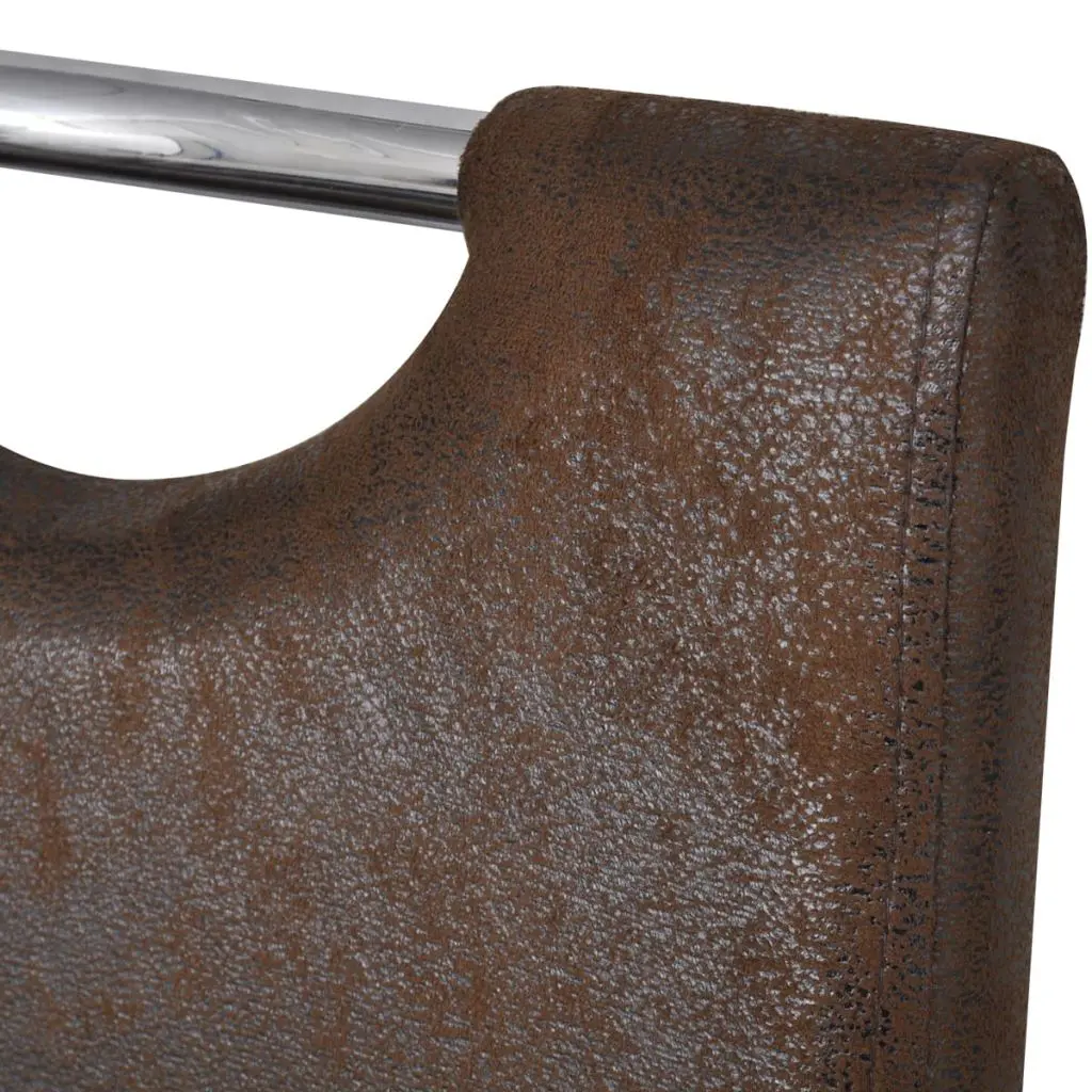 vidaXL Dining Chairs 2 pcs Brown Faux Leather