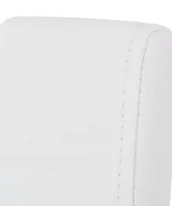 vidaXL Dining Chairs 2 pcs White Faux Leather