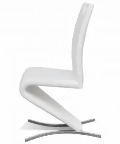 vidaXL Dining Chairs 2 pcs White Faux Leather