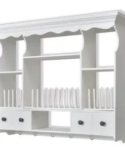 vidaXL Wooden Kitchen Wall Cabinet White