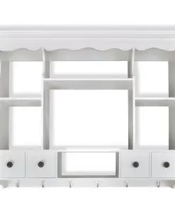 vidaXL Wooden Kitchen Wall Cabinet White