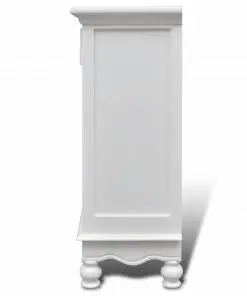 vidaXL Wooden Cabinet with 2 Doors 1 Drawer White