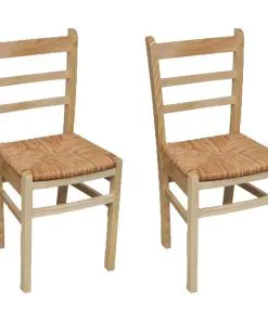 vidaXL Dining Chairs 2 pcs Pinewood vidaXL Dining Chairs 2 pcs Pinewood
