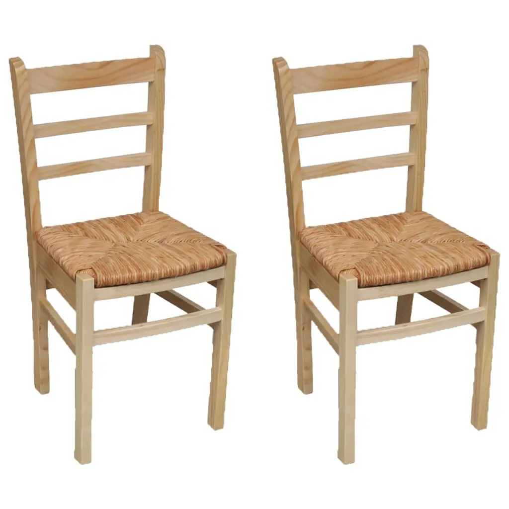 vidaXL Dining Chairs 2 pcs Pinewood