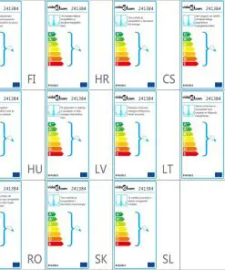 vidaXL Antique Black Metal Chandelier 8 x E14 Bulbs