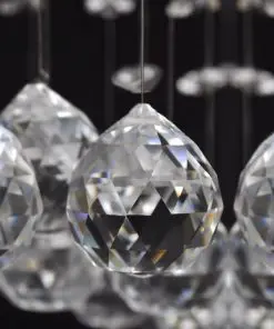 vidaXL Ceiling Lamp with Glittering Glass Crystal Beads 8 x G9 29 cm