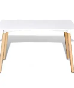 vidaXL Dining Table MDF Rectangular White