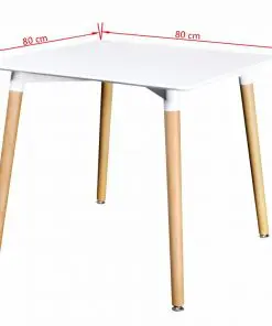 vidaXL Dining Table MDF Square White