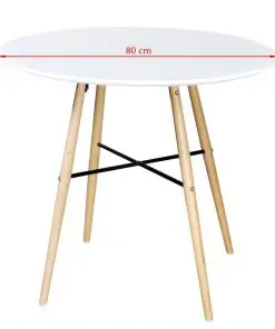 vidaXL Dining Table MDF Round White