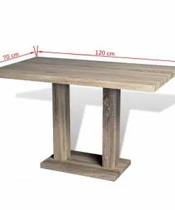 vidaXL Dining Table MDF Oak-look
