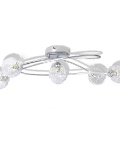 Ceiling Lamp with Mesh Wire Shades for 5 G9 Bulbs