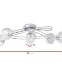 Ceiling Lamp with Mesh Wire Shades for 5 G9 Bulbs