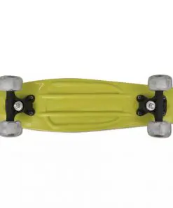 Yellow Retro Skateboard with LED Wheels