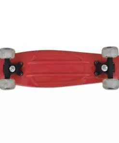 Red Retro Skateboard with LED Wheels