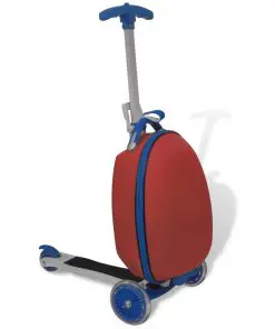 vidaXL Scooter with Trolley Case for Children Red