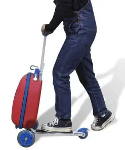 vidaXL Scooter with Trolley Case for Children Red