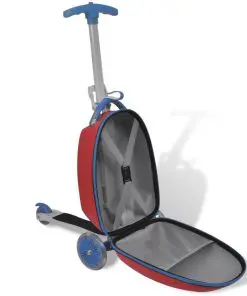 vidaXL Scooter with Trolley Case for Children Red