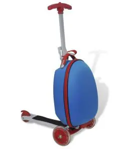 vidaXL Scooter with Trolley Case for Children Blue