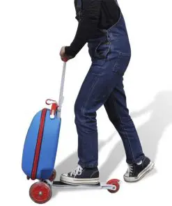 vidaXL Scooter with Trolley Case for Children Blue