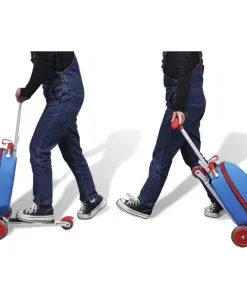 vidaXL Scooter with Trolley Case for Children Blue