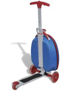 vidaXL Scooter with Trolley Case for Children Blue