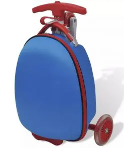 vidaXL Scooter with Trolley Case for Children Blue