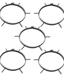 Black Garden Lawn Roller with 5 Aerator Bands 30 cm