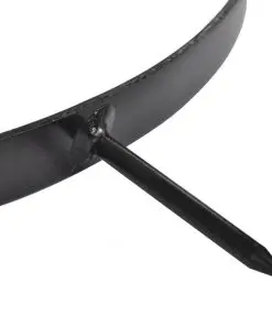 Black Garden Lawn Roller with 5 Aerator Bands 30 cm