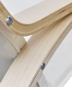 vidaXL Rocking Chair Cream Bentwood and Fabric