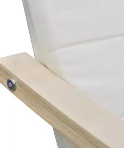 vidaXL Armchair with Bentwood Frame Cream Fabric