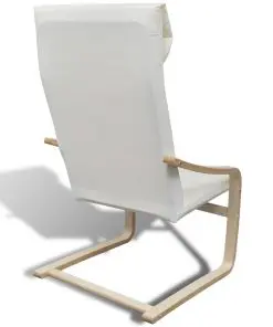 vidaXL Armchair with Bentwood Frame Cream Fabric