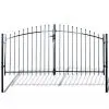 Double Door Fence Gate with Spear Top 300 x 175 cm