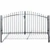 Double Door Fence Gate with Spear Top 300 x 200 cm Double Door Fence Gate with Spear Top 300 x 200 cm