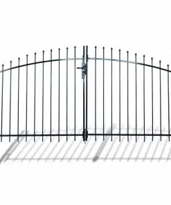 Double Door Fence Gate with Spear Top 300 x 200 cm