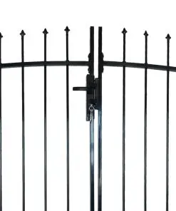 Double Door Fence Gate with Spear Top 300 x 200 cm