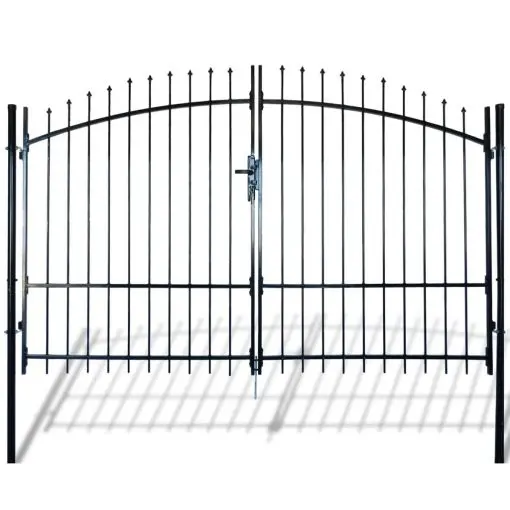 Double Door Fence Gate with Spear Top 300 x 225 cm