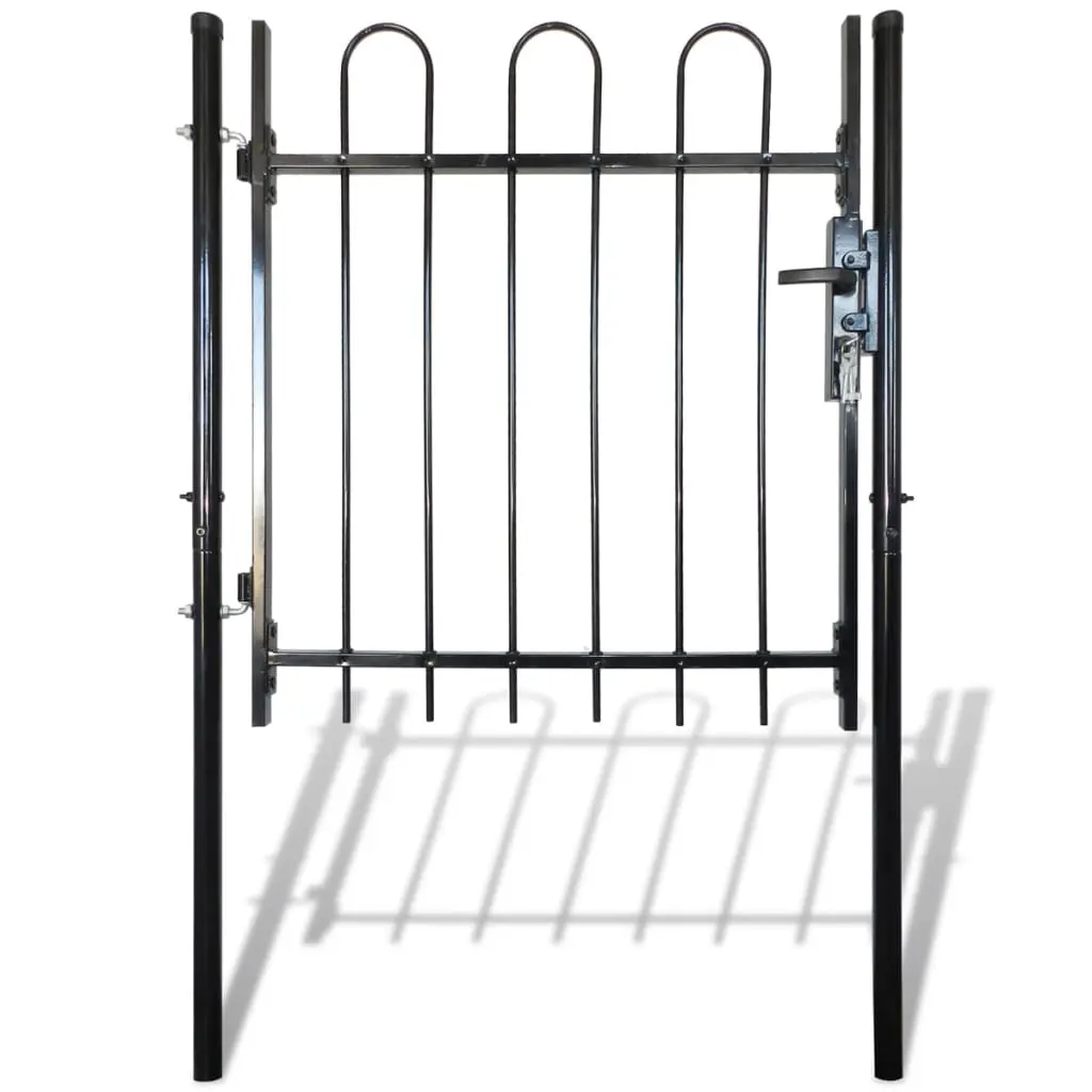 Single Door Fence Gate with Hoop Top 100 x 150 cm