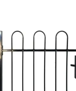 Single Door Fence Gate with Hoop Top 100 x 150 cm