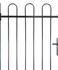 Fence Gate with Hoop Top 100 x 198 cm