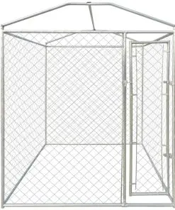 vidaXL Outdoor Dog Kennel with Canopy Top 2x2x2.4 m