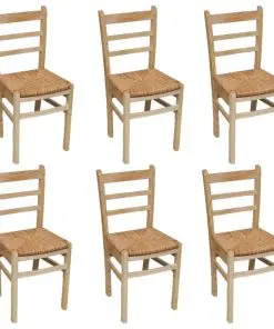 vidaXL Dining Chairs 6 pcs Pinewood