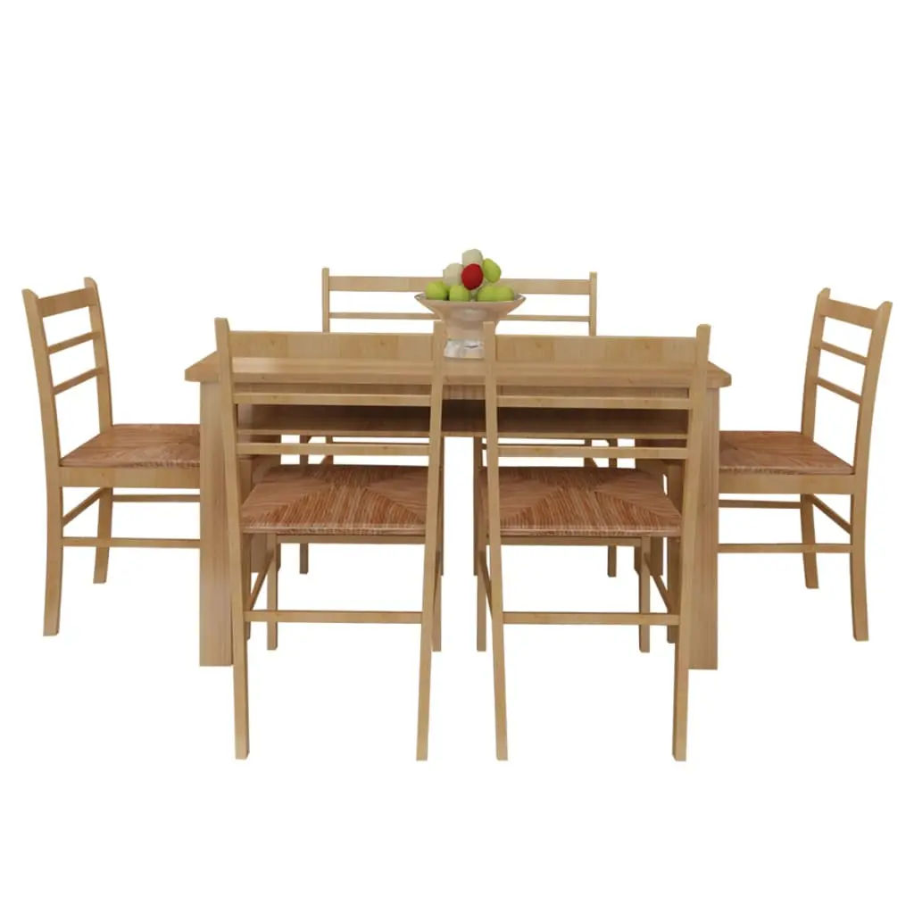 vidaXL Dining Chairs 6 pcs Pinewood