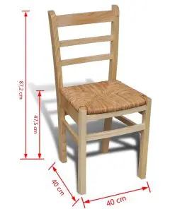 vidaXL Dining Chairs 6 pcs Pinewood