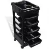 vidaXL Hair Salon Trolley with Wheels Plastic