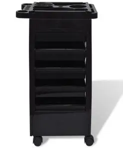 vidaXL Hair Salon Trolley with Wheels Plastic
